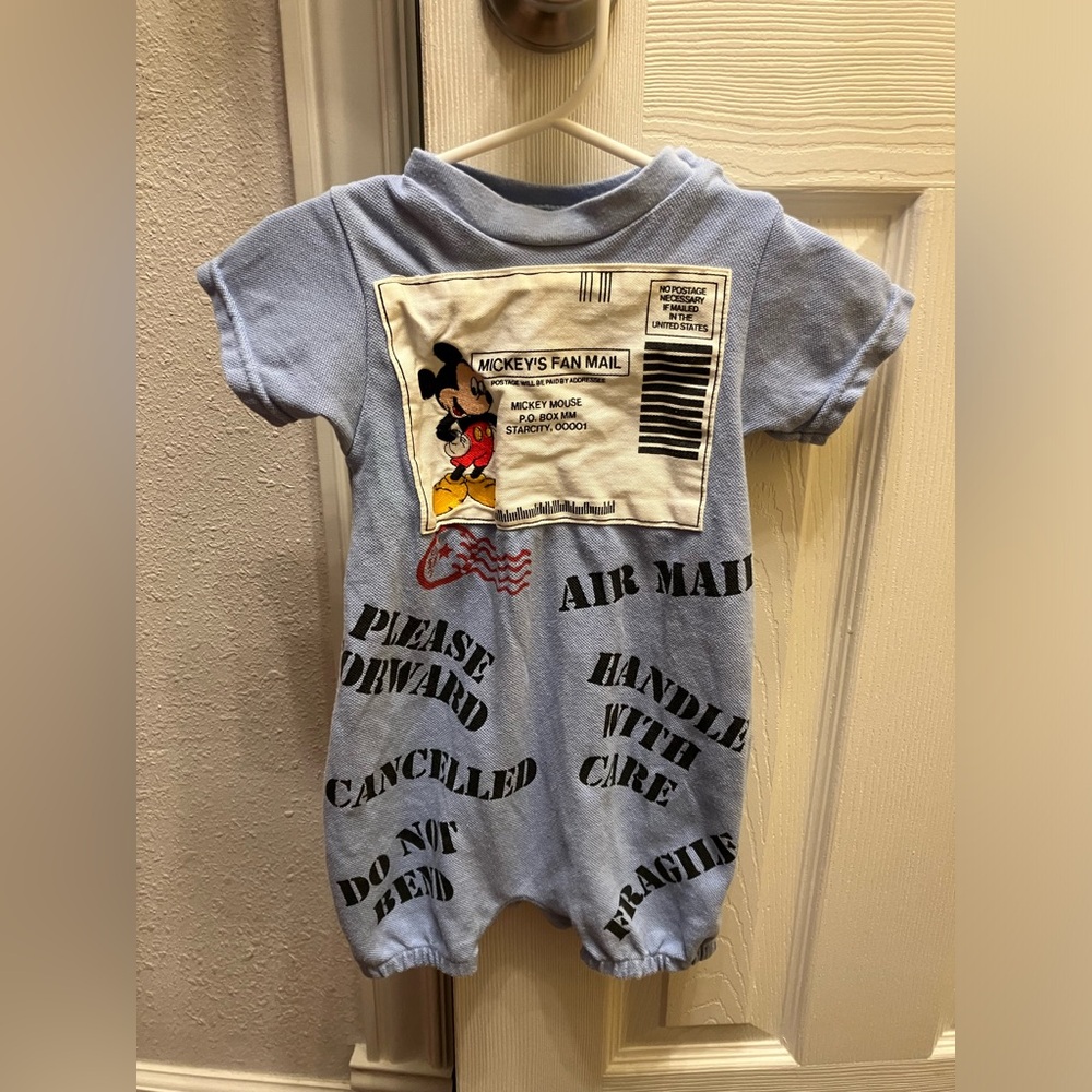 Rare vintage Disney Mickey Mouse romper 9-12 mo